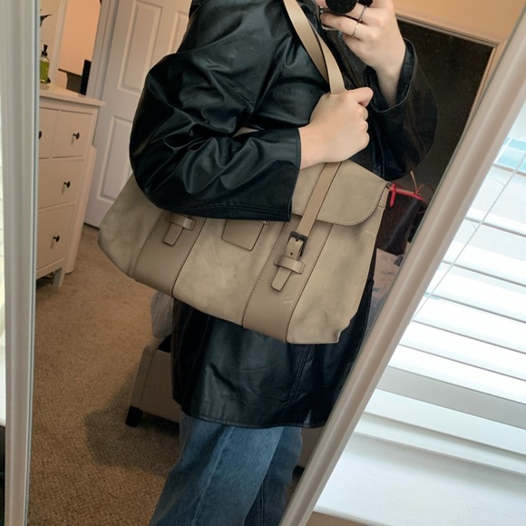 Gucci vintage Beige Suede/Leather bag - Picture 2 of 16